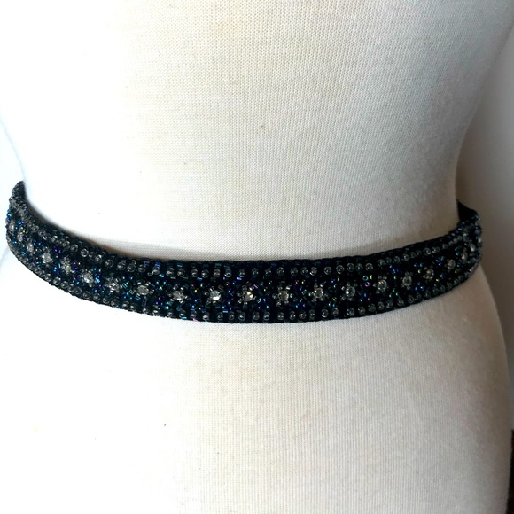 J CREW RHINESTONE RIBBON BELT - Picture 1 of 8